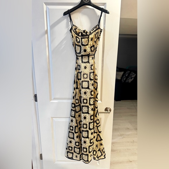Johanna Ortiz Mara Magic Cut Out Crochet Geometric Maxi Dress - Picture 5 of 8